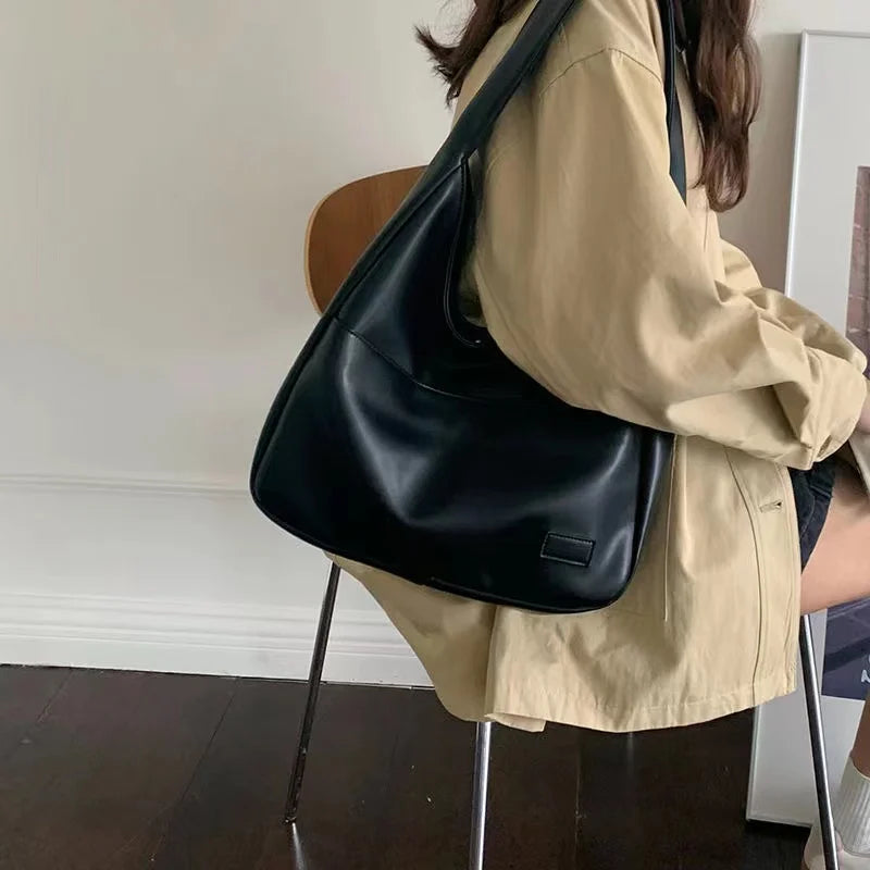 Lena | Slouchy Hobo Leather Shoulder Tote Bag