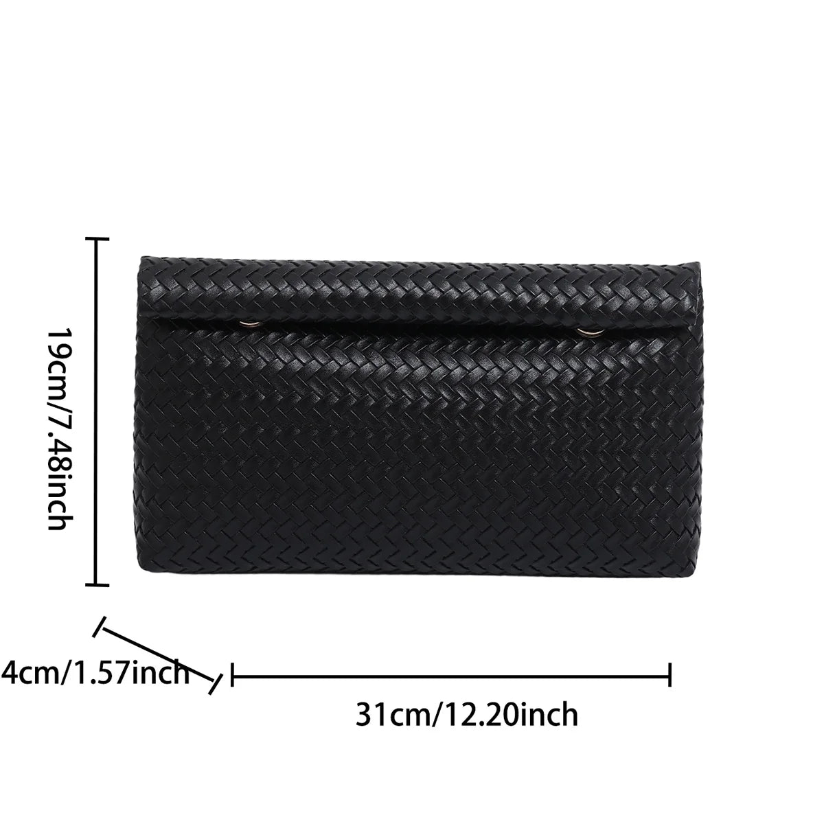 Clara | Braided Woven Envelope Clutch Bag