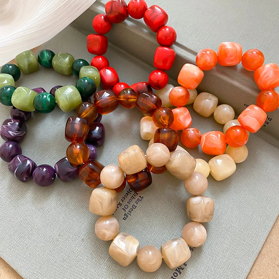 Beau | Chunky Acrylic Bead Stretch Bracelet