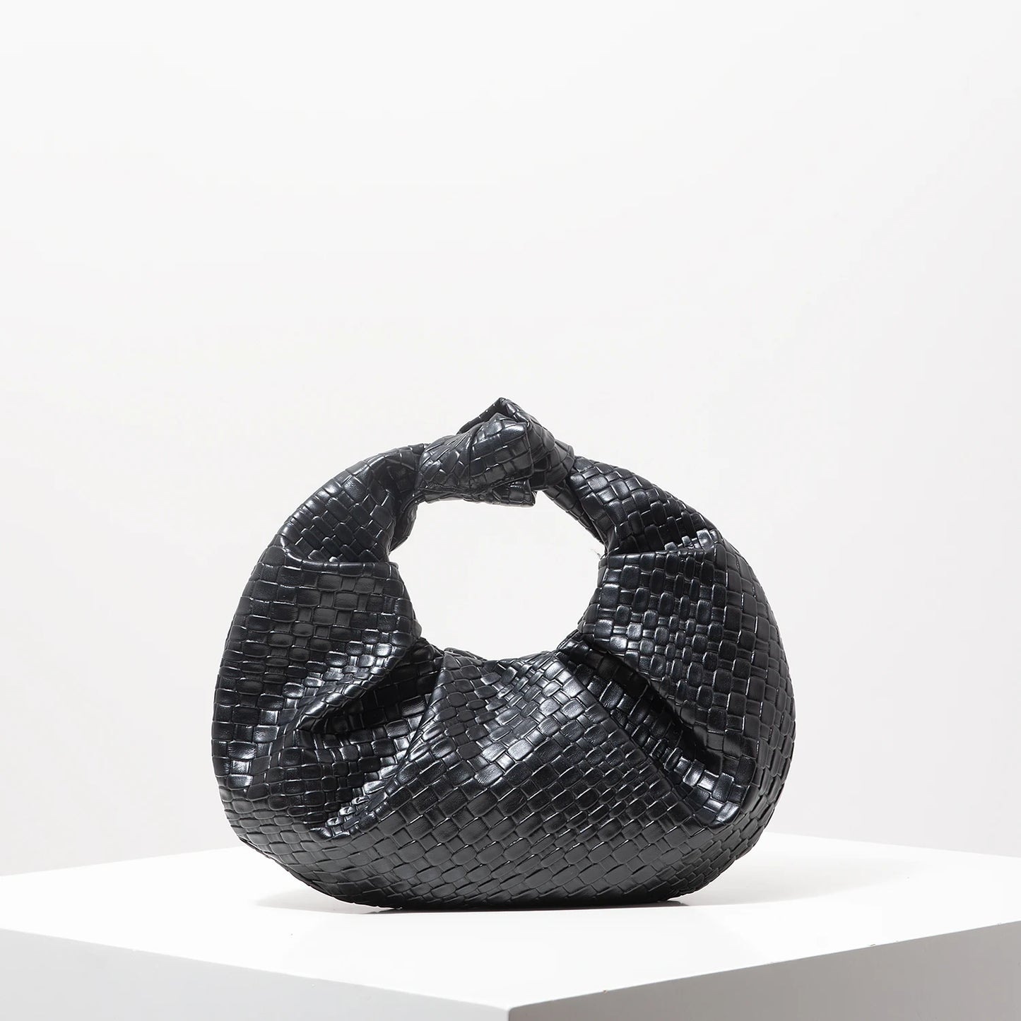 Demi | Croc Embossed Knotted Hobo Handbag