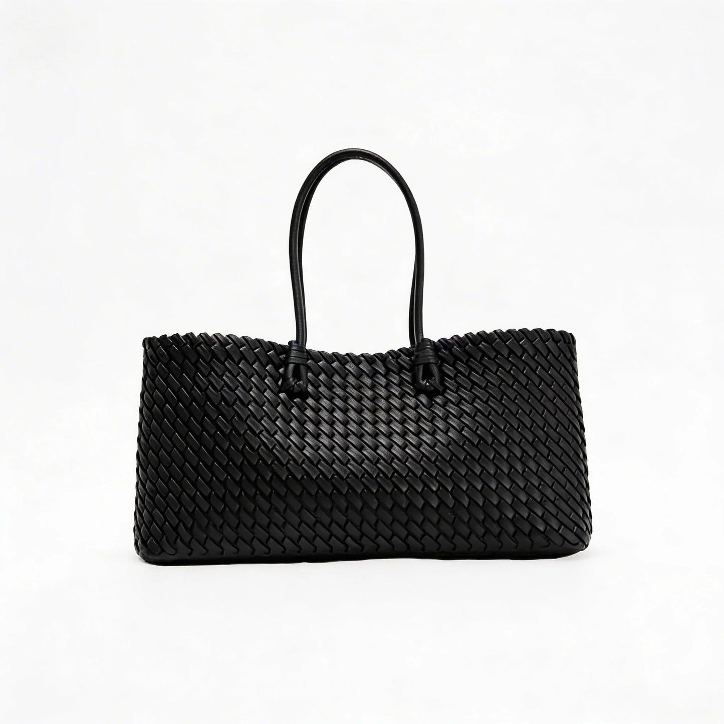 Isla | Open Top Woven Shoulder Tote Bag