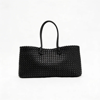 Isla | Open Top Woven Shoulder Tote Bag