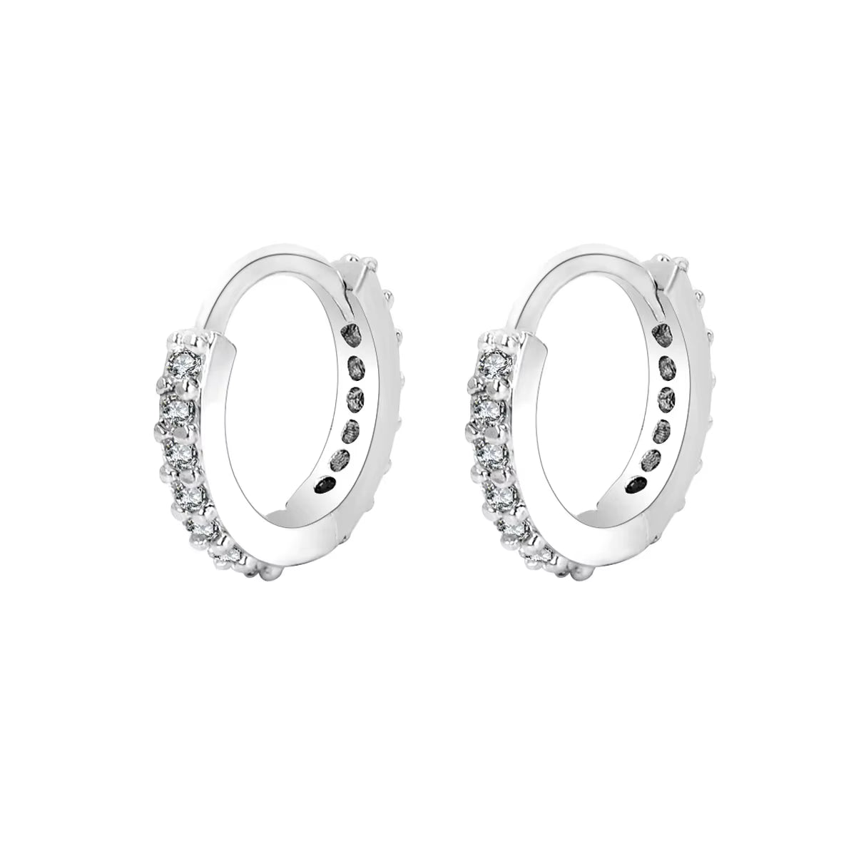 Mila | Crystal Zirconia Huggie Hoop Earrings