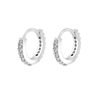 Mila | Crystal Zirconia Huggie Hoop Earrings