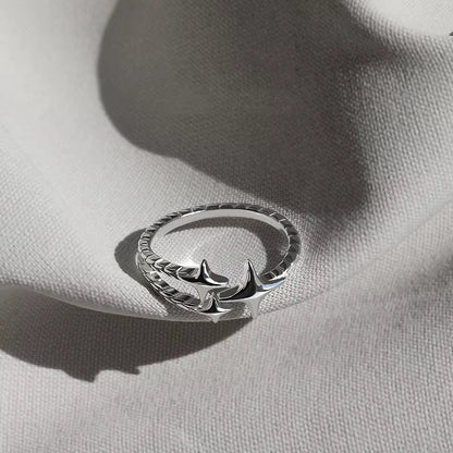 Nova | Star Spike Adjustable Silver Ring