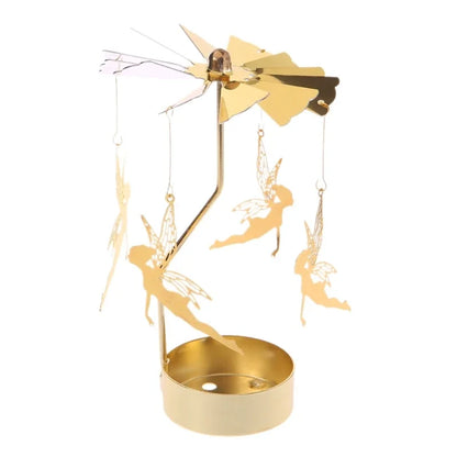 Eira | Spinning Gold Metal Rotating Tealight Candle Holder