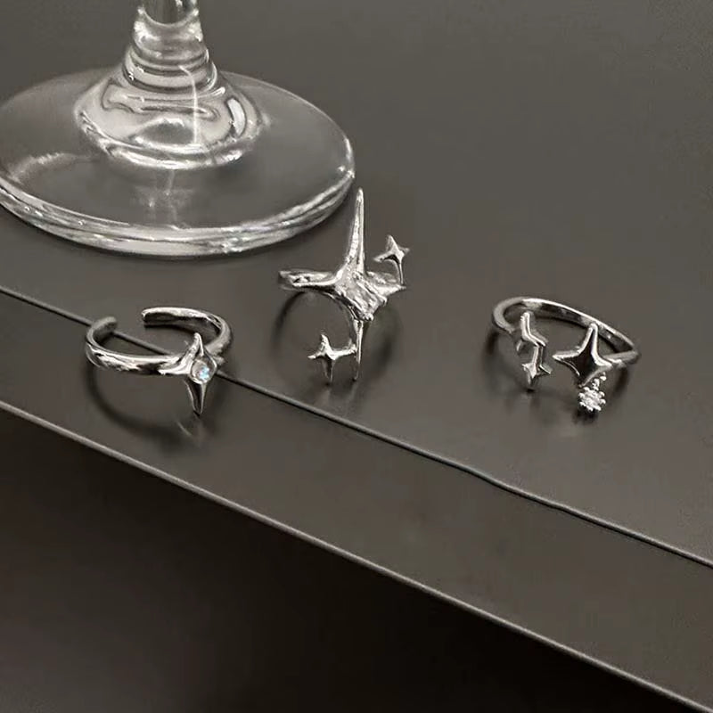 Nova | Star Spike Adjustable Silver Ring