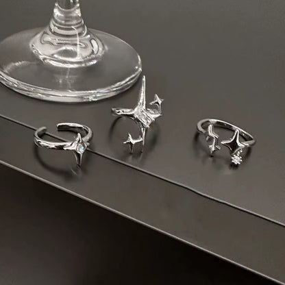 Nova | Star Spike Adjustable Silver Ring