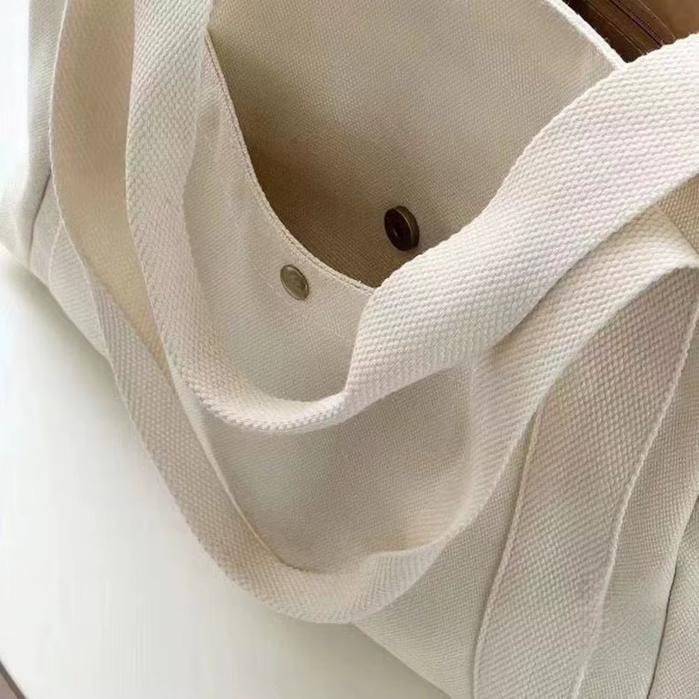 Cleo | Multi-Pocket Commuter Canvas Tote Bag