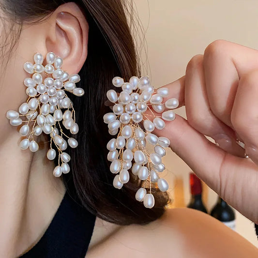 Seraphina | Cascading Tassel Pearl Earrings