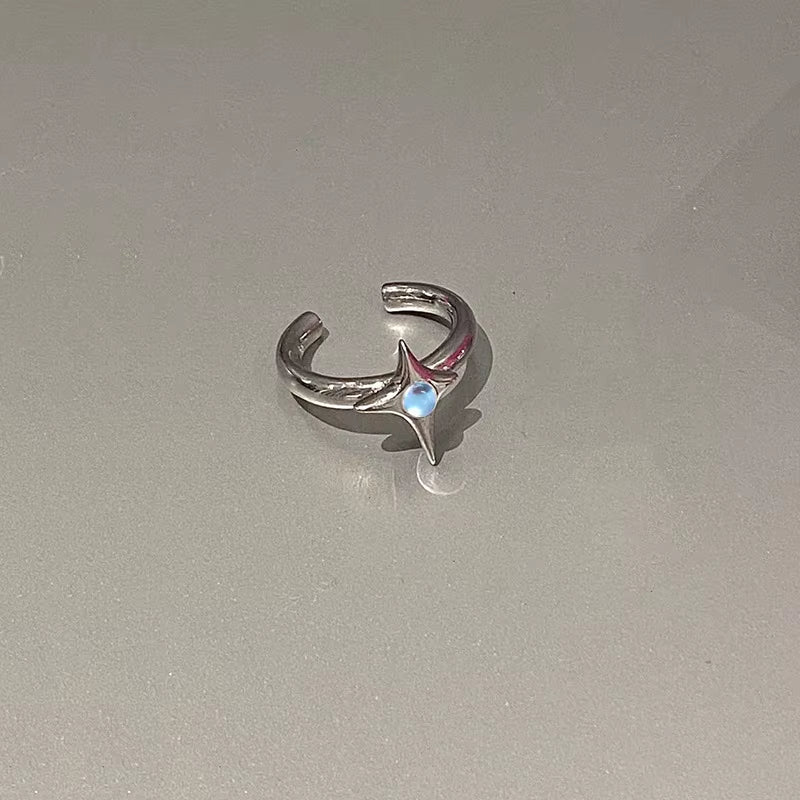 Nova | Star Spike Adjustable Silver Ring