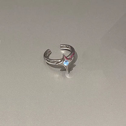 Nova | Star Spike Adjustable Silver Ring