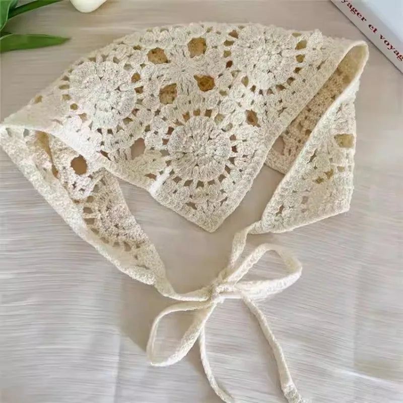 Edie | Crochet Triangle Boho Hair Scarf