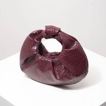 Demi | Croc Embossed Knotted Hobo Handbag