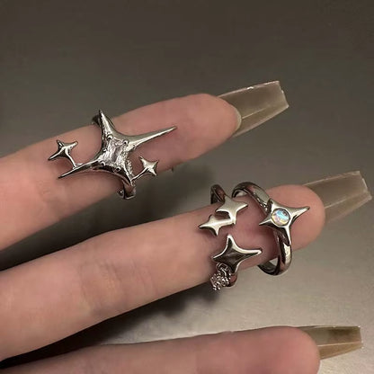Nova | Star Spike Adjustable Silver Ring